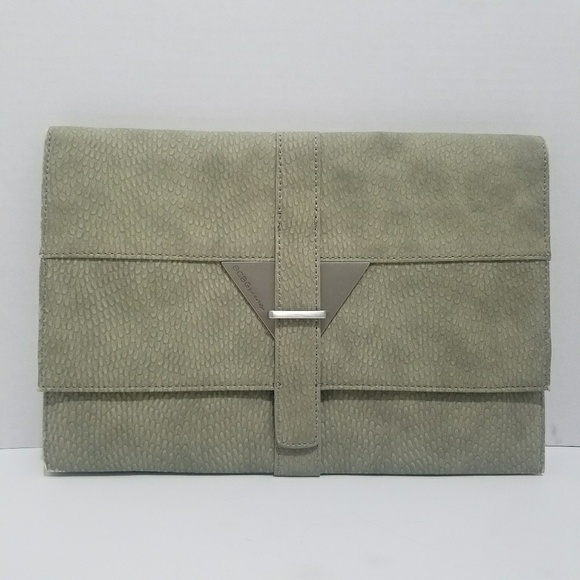 sage green clutch bag